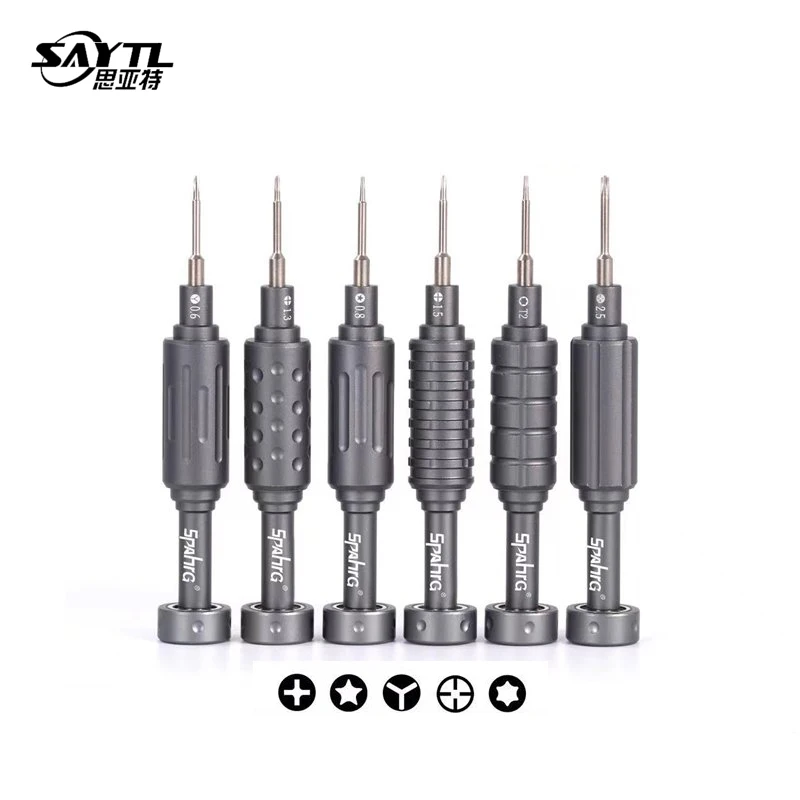 

6PCS/Set High Hardness Screwdriver Kit Convex Cross Torx T2 Y0.6 Pentalobe Phillips for iPhone Samsung Mobile phone Repair Tools