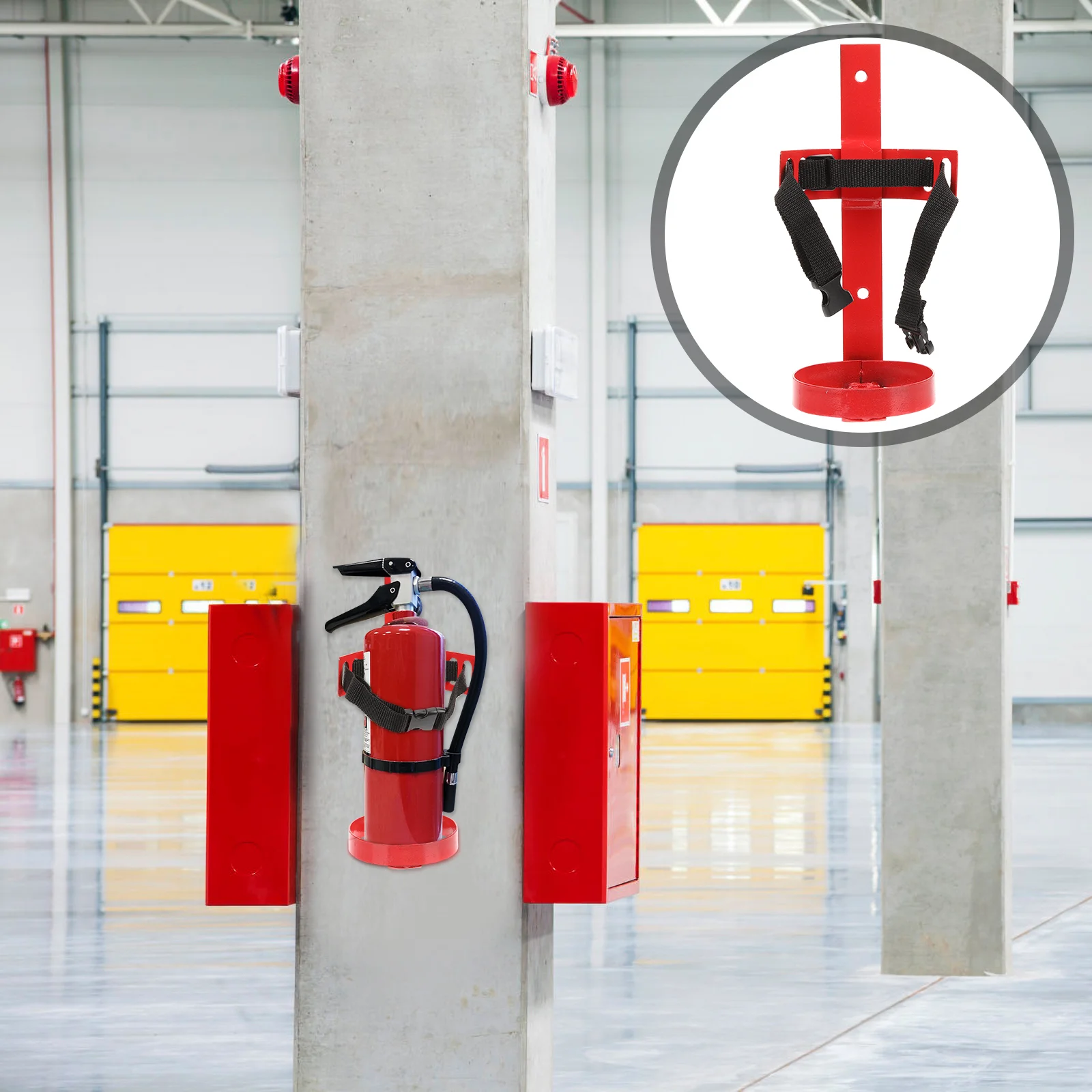 

Fjbiden Stickers for Car Fire Extinguisher Mounting Bracket inside Heavy Duty Braces