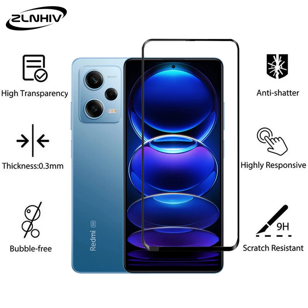 

ZLNHIV 9D For Redmi note 12 Turbo 11 SE 11E 11R 11S 11T pro plus Speed Discovery Tempered glass screen protector protective film