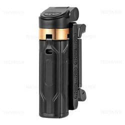 Foldable Wireless Bluetooth Selfie Stick Tripod with Phone Holder (Black)