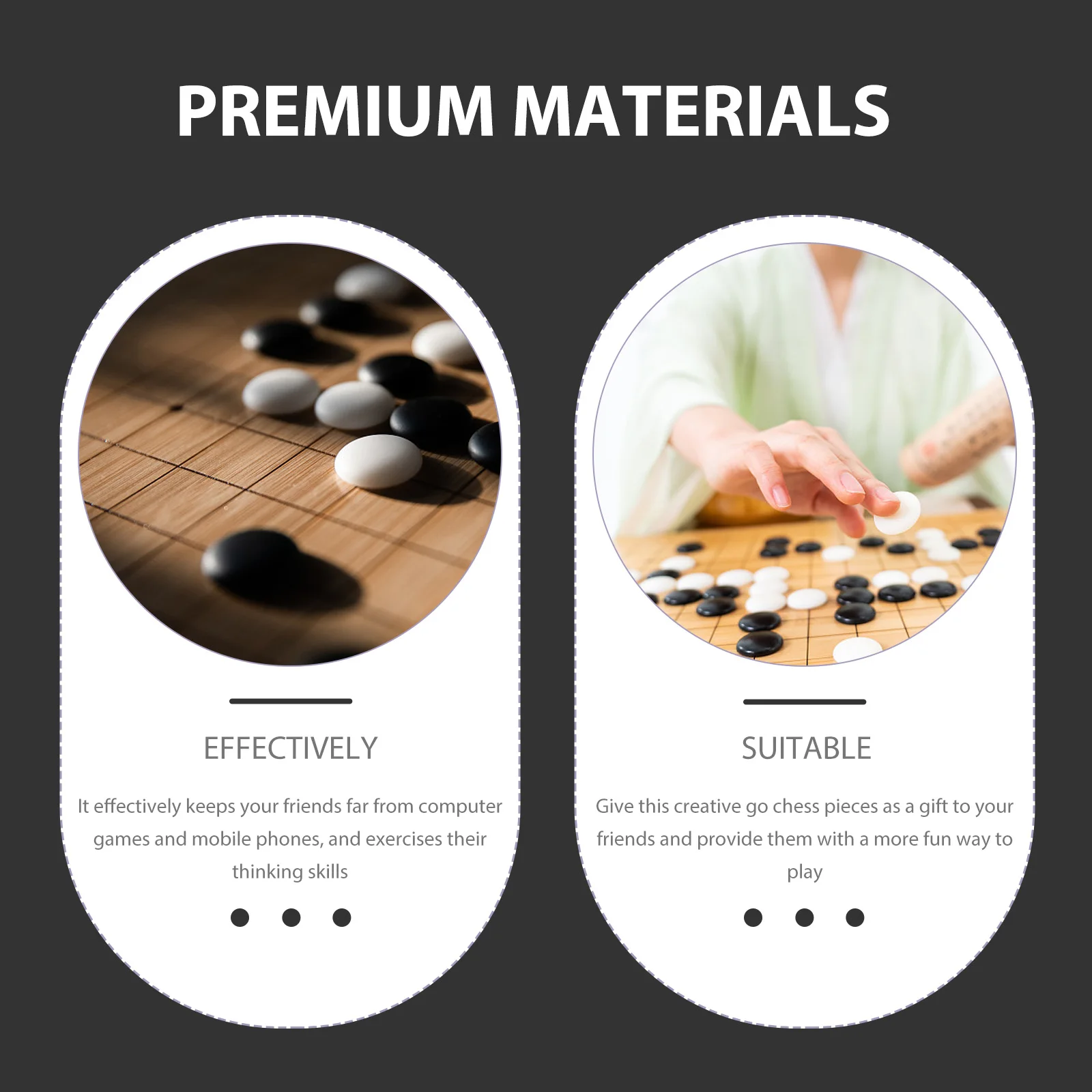 Chess Game 360 Standard Go Pieces Made of Resin Material Resistant to Falling Loose Melamine Small Craft Stones board game table games chess pieces and board chess pieces