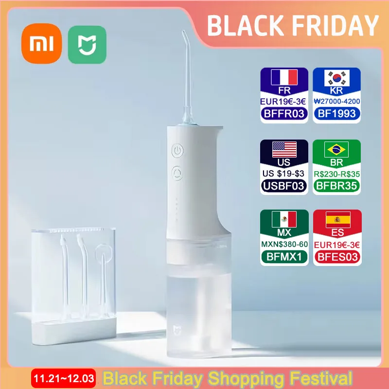 Xiaomi Mijia MEO701 Portable Oral Irrigator Dental Teeth Whitening Flosser Tooth Cleaner Waterpulse Water Thread for Teeth Clean Xiaomi Mijia MEO701 Portable Oral Irrigator Dental Teeth Whitening Flosser Tooth Cleaner Waterpulse Water Thread for Teeth Clean