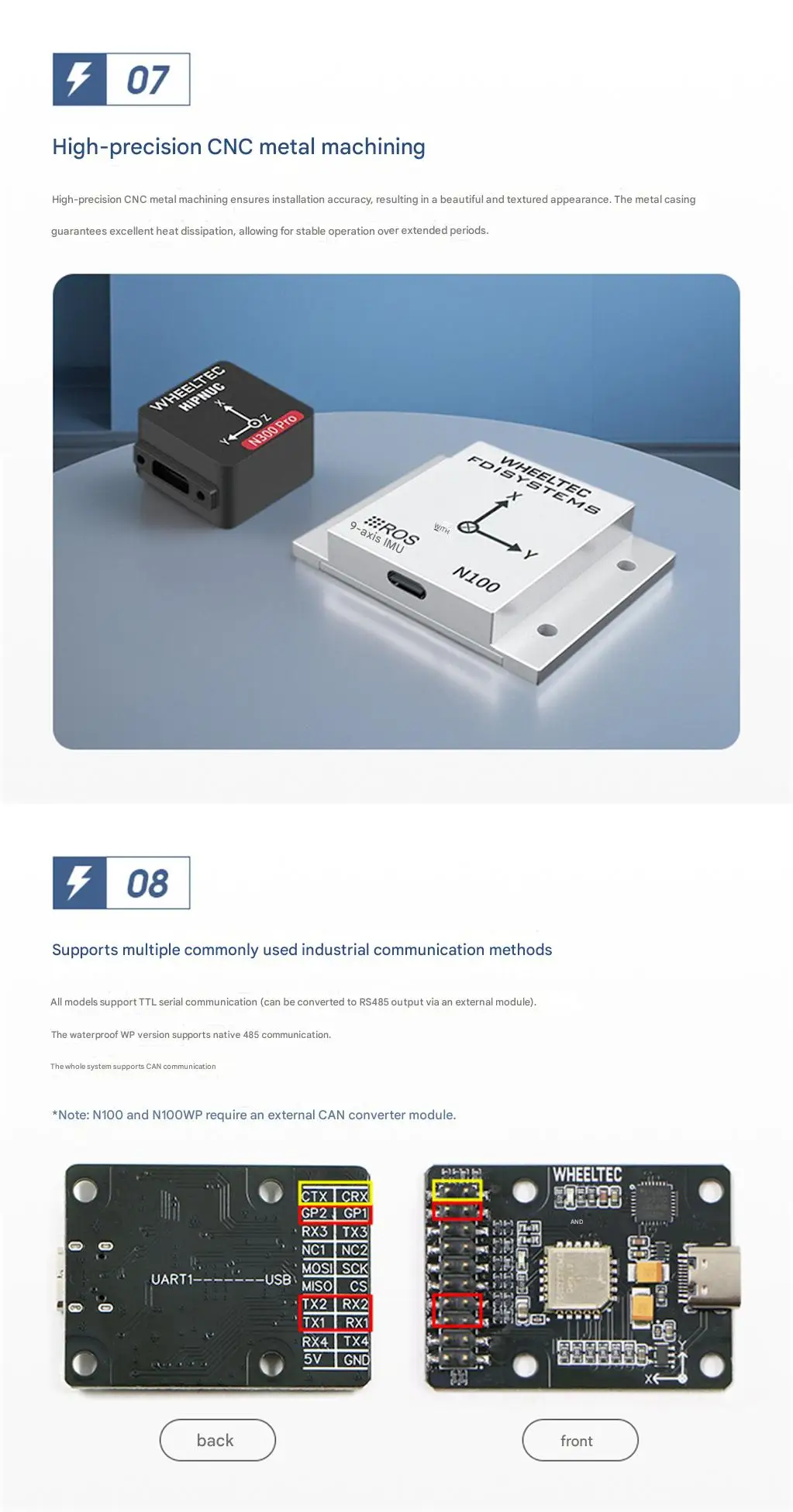 WHEELTEC IFDISYSTEMS N Series ROS High-precision IMU Inertial Navigation Module