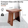 Teak Shower Stool, 15.8" x 11.8" x 17.9", Comfortable and Sturdy Spa Seating for Seniors & Individuals with Limited Mobility 2