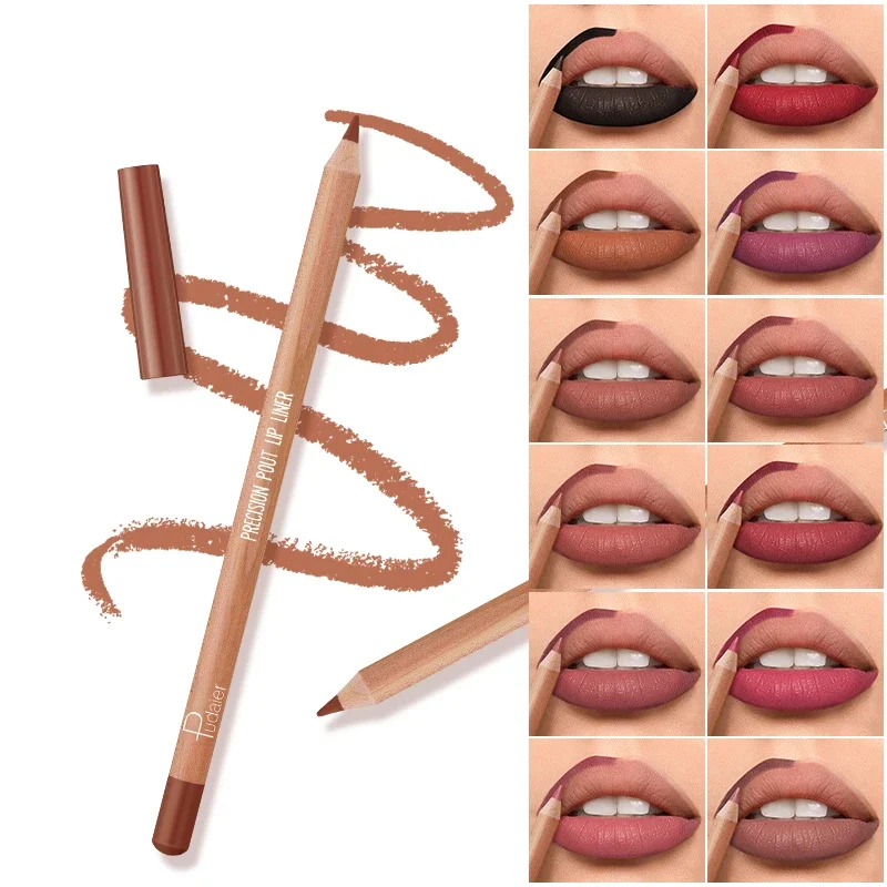 12 Colors/box Matte Lip Liner Pencil Set Waterproof Long Lasting Nude Red Lip Contour Pencil Sexy Rose Pink Lipstick Tint Makeup lip liner lip liner pencil lipliner pencil lip stain lip liner set lip makeup set
