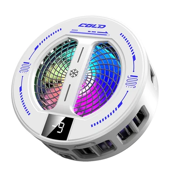 NUOVO Raffreddatore Magnetico per Telefono con Clip a Semiconduttore, Display Digitale della Temperatura e Luci RGB, Compatibile con iPhone Samsung Xiaomi