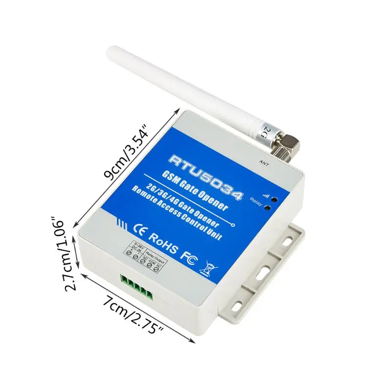 RTU5034 5024 2G GSM Mobile Phone Gate Garage SMS Door Opener Relay Switch Wireless Remote Access Control System Drop Shipping