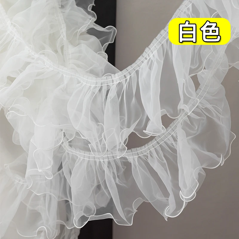 White Lace Fabric for DIY Wedding Dress Sewing and Decor - 2 Meters