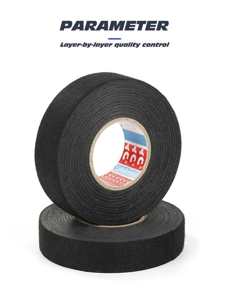 15M 9/15/19/25MM Heat-resistant Adhesive Cloth Fabric Tape For Automotive Cable Tape Harness Wiring Loom Electrical Heat Tape