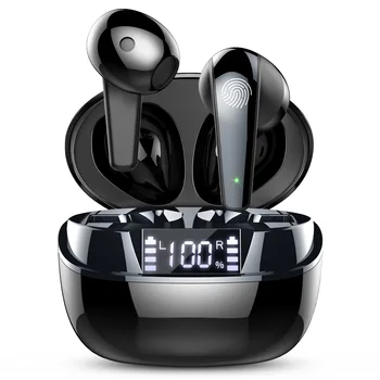 Wireless Earbuds, Bluetooth 5.3 Headphones In Ear with Dual Mic, 35H Wireless Earphones Sport with ENC Noise Canceling Mic. 1