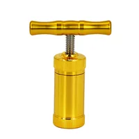 Durable Alloy Metal Compressor Presser T shaped Mini Tobacco Herb Press Squeezer Press Handle Tool Heavy Duty Durable Anodized 1