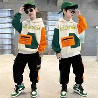 Autumn Boys' Sets Children's Fashion Suit Children's Long-Sleeved Hooded Sweatshirt Trousers 2 Piece 2025 Teen Clothing Outfits