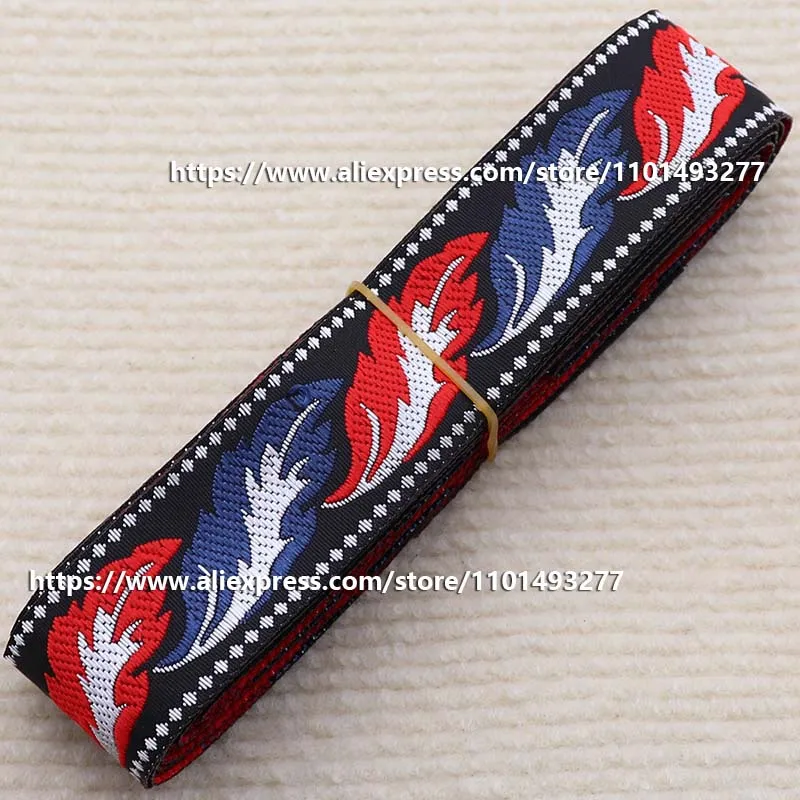 3.3cm 7 Yards Jacquard Ribbon Geometric Pattern Ethnic Lace Trim Embroidered Woven Webbing Tape For Clothing DIY Sewing Fabric