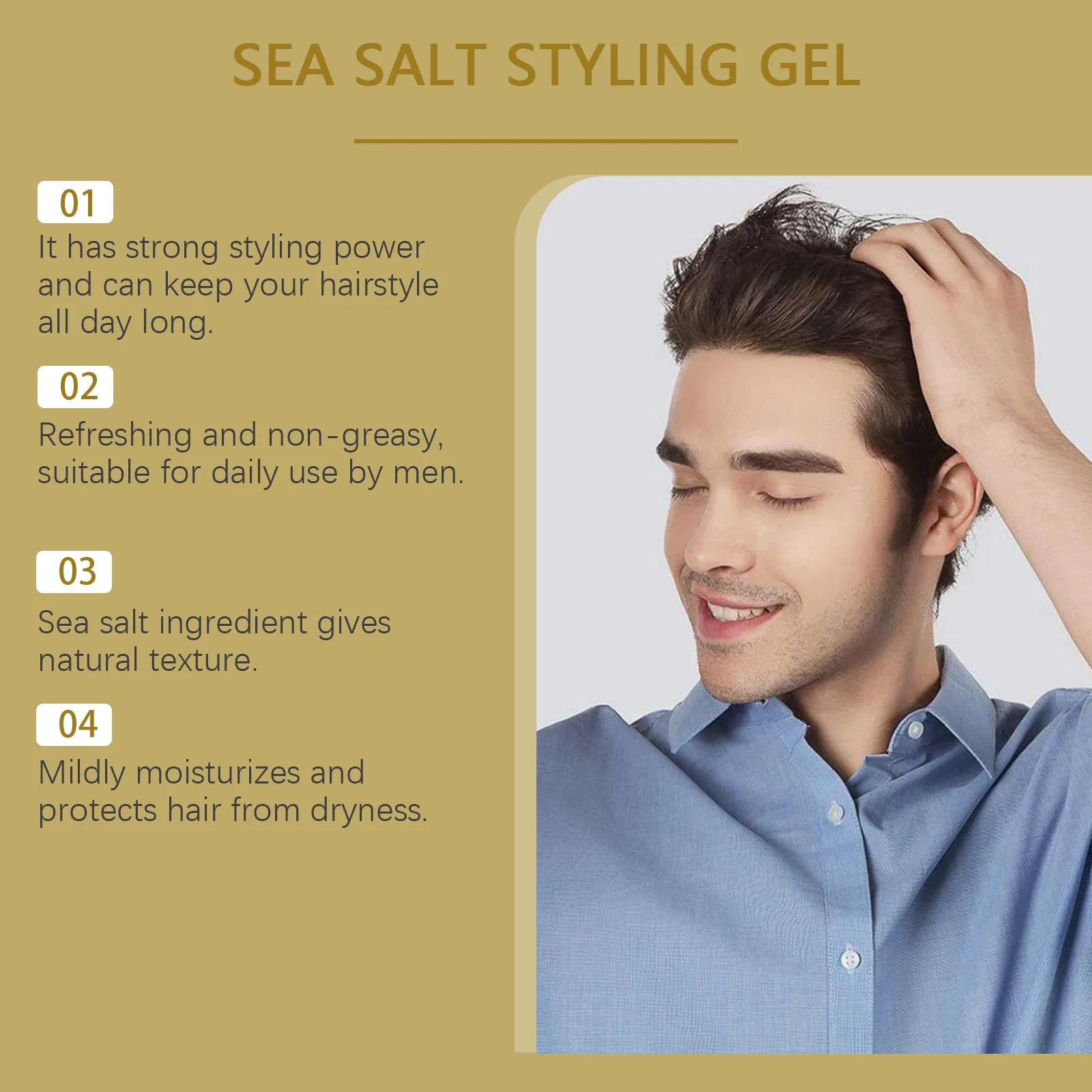 Sea Salt Hair Styling Series Strong Hold Improve Thickening Non Greasy Matte Textured Keep Fluffy Volumizing Hair Shaping Spray