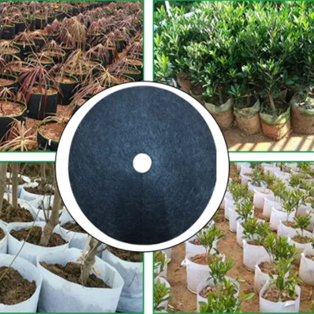 6Db Nem Szőtt Fa Talajtakaró Gyűrű Lebontható Védőszőnyeg Növény Fedele Kerek Fűgertes Kerti Szövet Burkolat