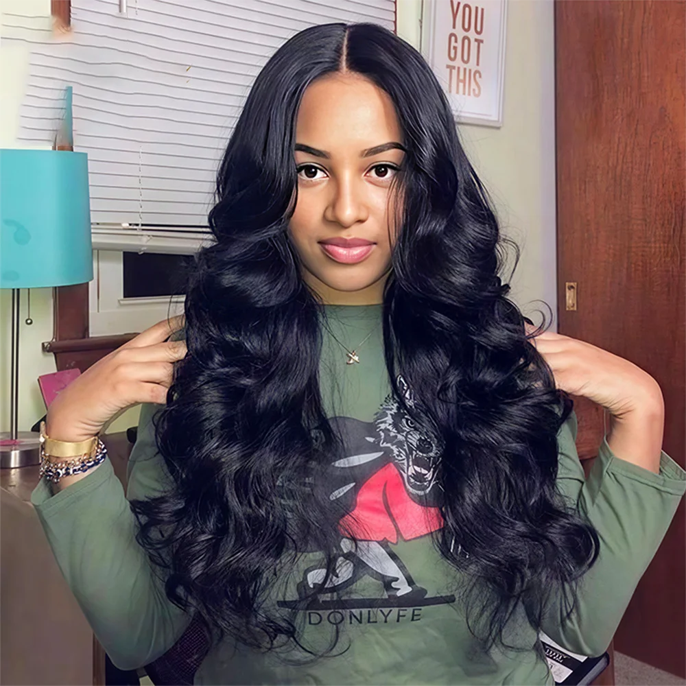 18-42 inch Body Wave 13x4 13x6 HD Transparent Lace Front Human Hair Wig Pre Plucked 200 250 Density Lace Frontal Wigs for Women 2