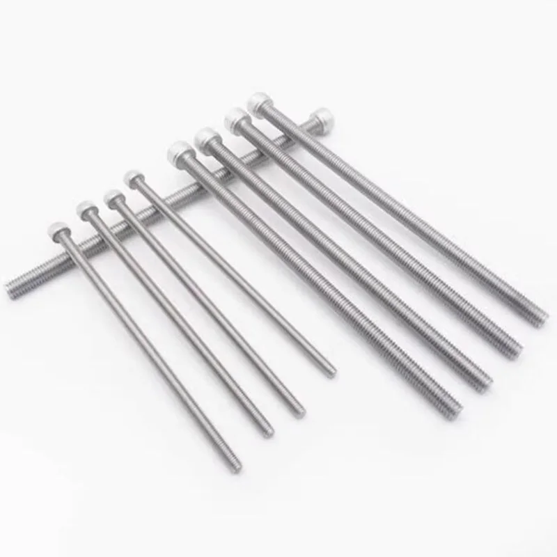 매우 긴 스테인리스 스틸 알렌 볼트 소켓 헤드 캡 나사, 완전 나사산 M3 M4 M5 M6 M8 