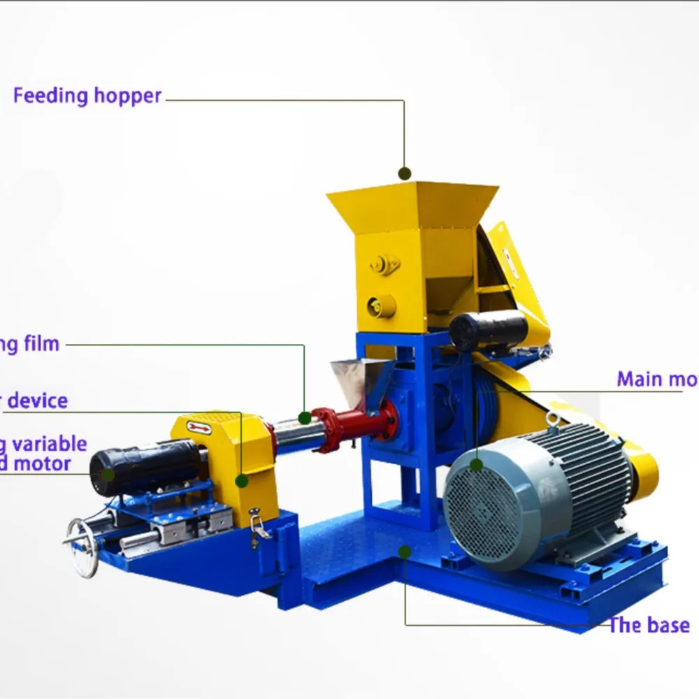 Factory Price Floating Feed Extruder Price Floating Fish Feed Pellet Machine Pet Food Processing Machines