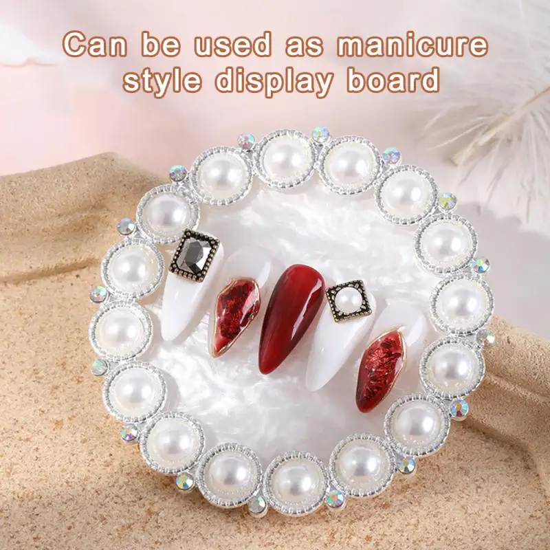 

Nail Pearl Palette for Color Mixing Nail Tips Drawing Manicure Showing Shelf Tools Nail Display Stand