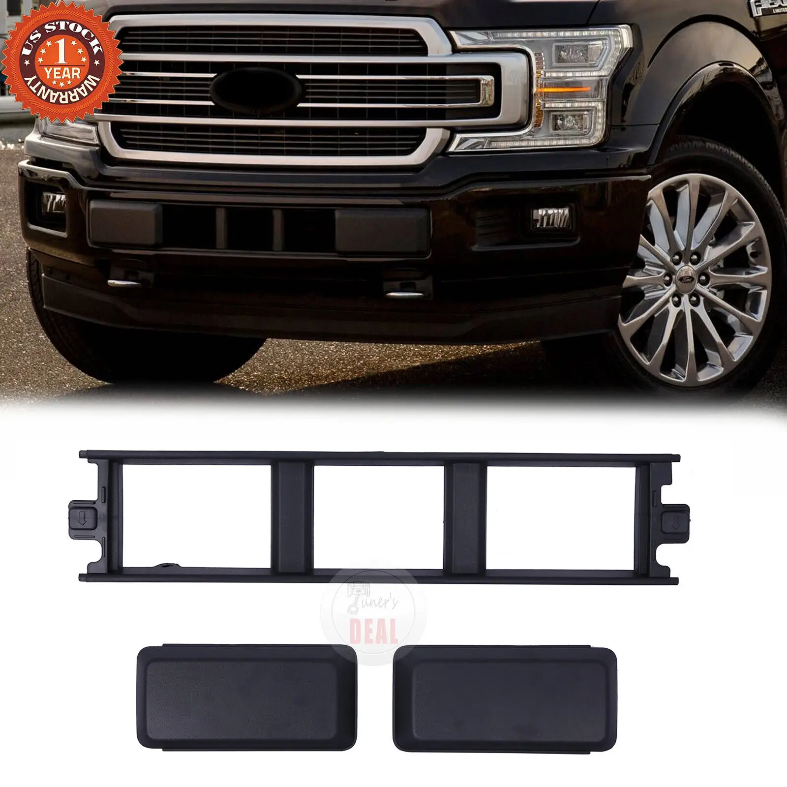 

Front Bumper Cover Lower Grille Trim Panel Black Plastic for 2018-2020 Ford F150