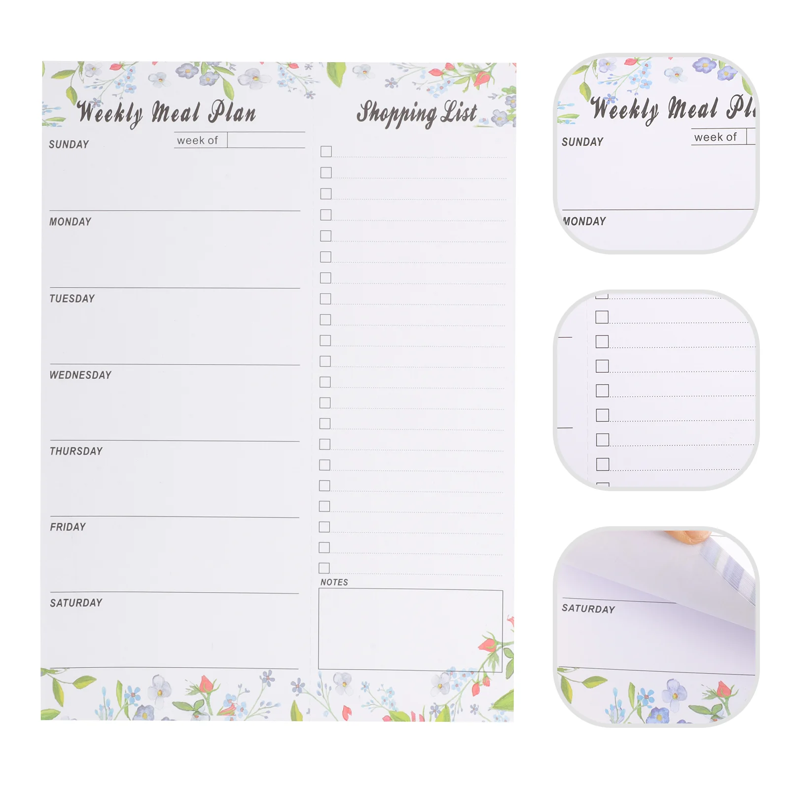 

Meal Planner Cross-Border English Week Food Fridge Magnet Tearable Shopping List and Grocery