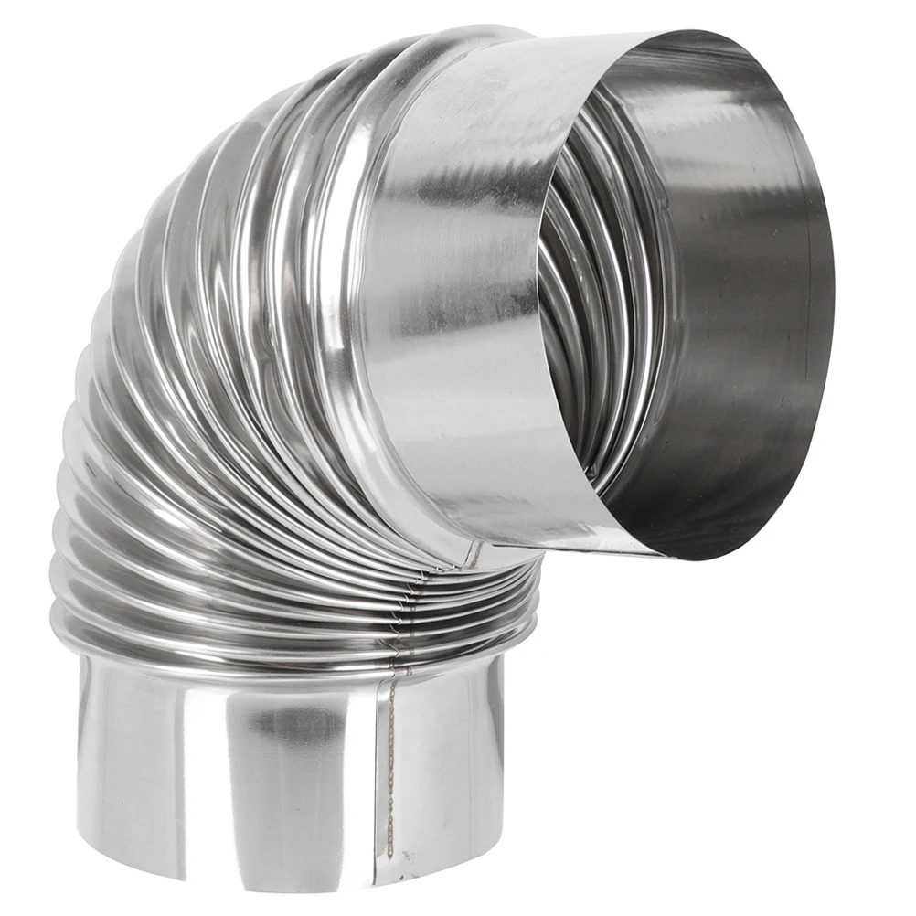 Rustproof Chimney Stainless Stove Flue Pipe Elbow Stainless Steel Flue Stove Pipe Chimney Gas Heater Exhaust