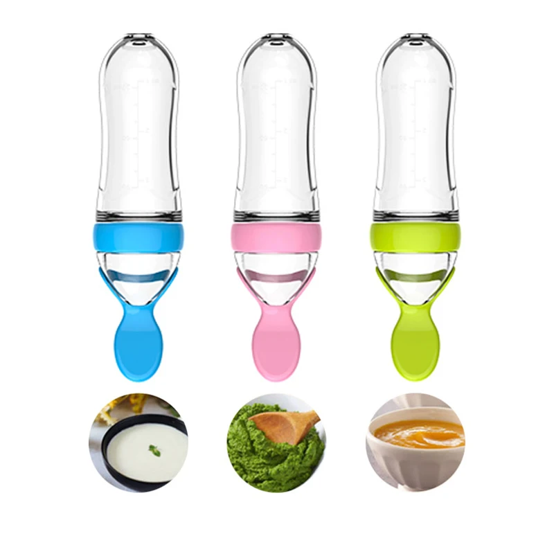 Baby Spoons Bottle Feeders Newborn Medicine Feeders Silicone Bottles Spoons Baby Cutlery Children's Accessories Newborn Feeding silicone cutlery set,baby feeding spoon,silicone feeder teether,baby medicine feeder