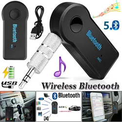 2 in 1 Wireless Bluetooth-compatible 5.0 Receiver Adapter 3.5mm Jack For Car Music Audio Aux A2dp Headphone Reciever Handsfree