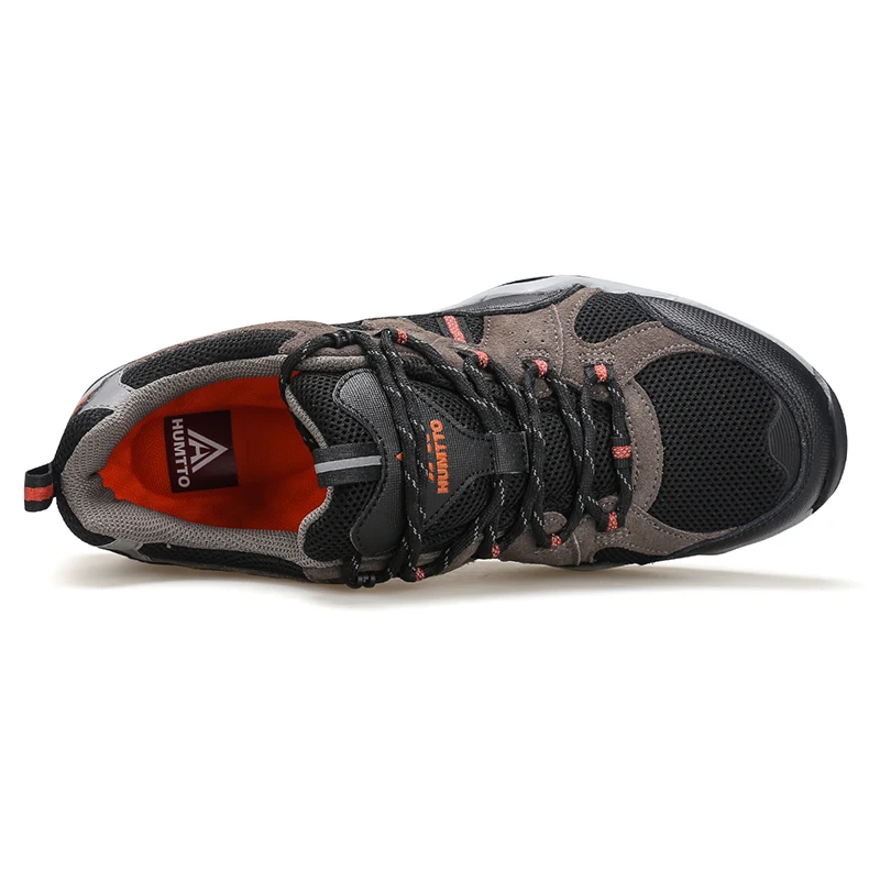 HUMTTO Shoes for Men Breathable Sports Hiking Shoes Mens Luxury Designer Outdoor Safety Climbing Trekking Leather Sneakers Man