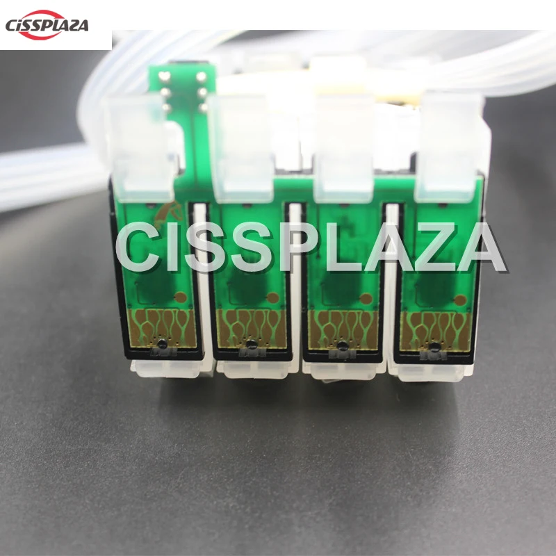 Continuous Ink Supply System CISSPLAZA T2711 27XL Compatible for EPSON WorkForce WF-7715 WF-7710 WF-7210 WF-7720 WF-7110 WF-7610 printer
