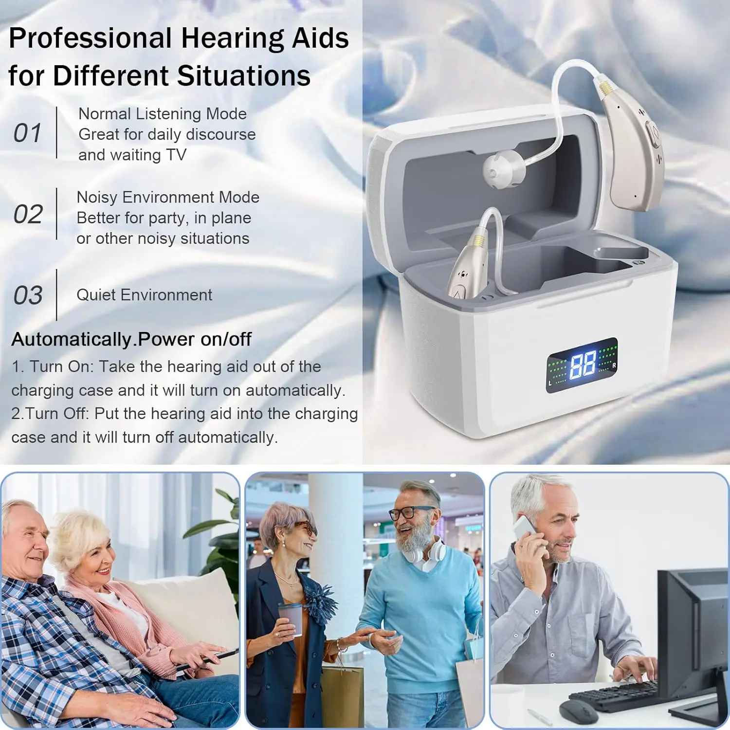 OTC hearing aids for the elderly rechargeable hearing aids noise reduction aids for people with loss