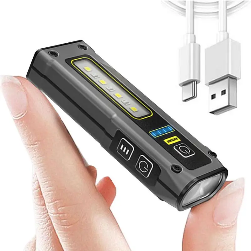 

Outdoor LED Flashlight Outdoor Rechargeable LED Flash Light With Magnetic Bottom Camping Accessories Power Bank For Hiking