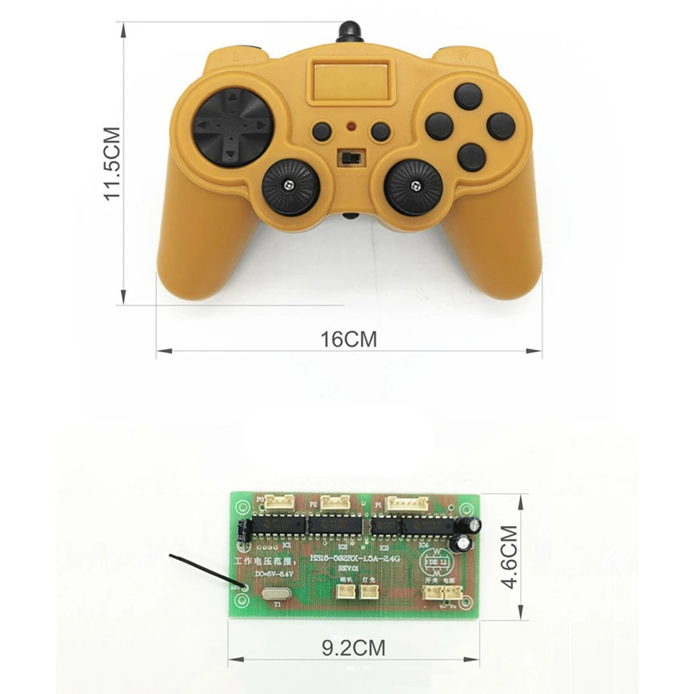 2.4G 8CH Remote Control with Receiver Board DIY Toy for Robot Boat Tank Car 4-6V Accessories-Orange 3