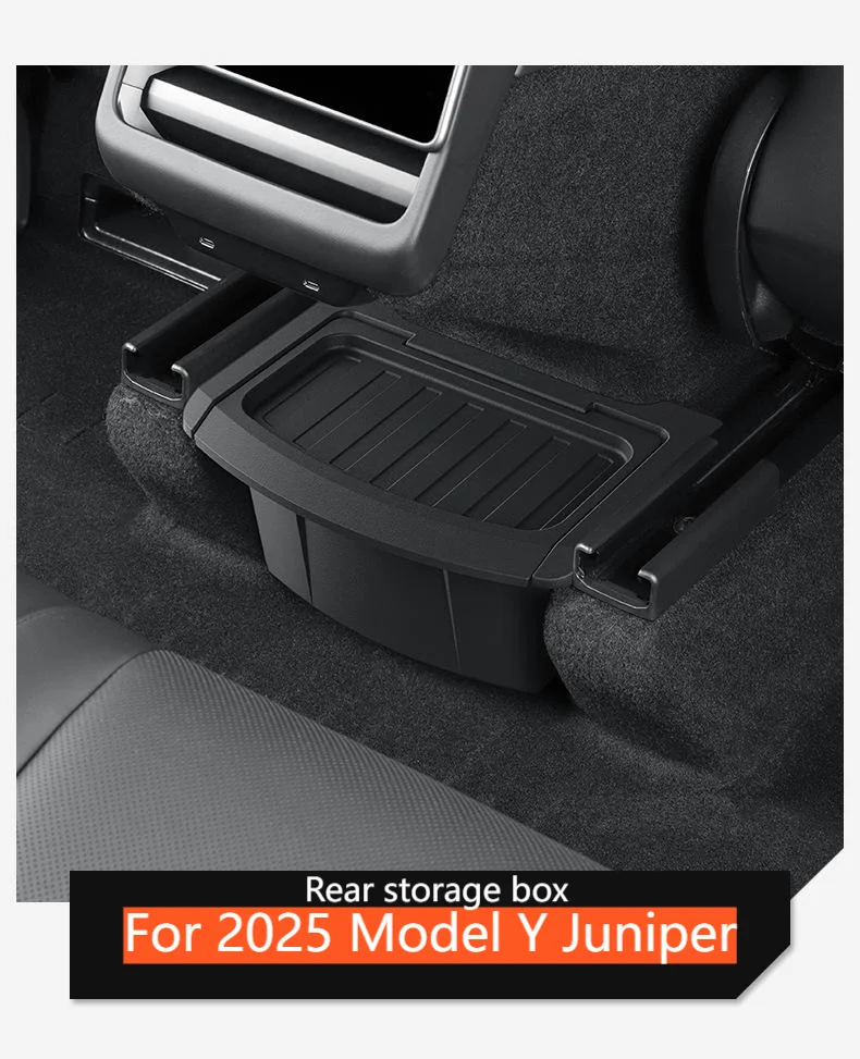 For Tesla Model Y Juniper Rear Seat Storage Box Under Air Vent Storage Case Tras
