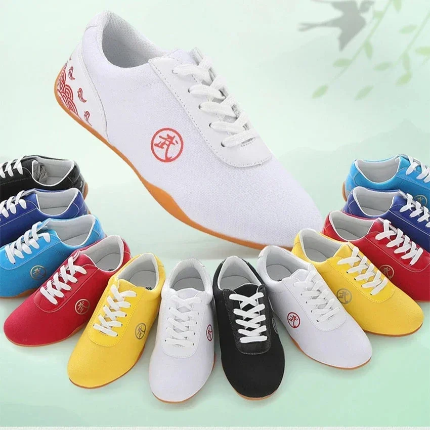 Canvas Kung Fu Shoes Martial Arts Tai Chi Taekwondo Wu Shu Karate Sport Shoe Couple Sneakers Adult Shoes Large Size