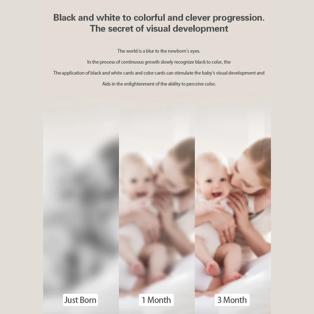 36 Patterns 0-6 Month Baby Flashcards, Newborn Visual Stimulation Cards for Brain Development and Neural Connections 6