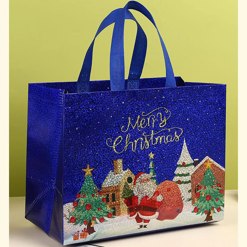 Christmas Gift Bags Christmas Party Decoration Kids Favors 2025 Xmas Santa Claus Hand Bags Navidad New Year Gift Shopping Bags