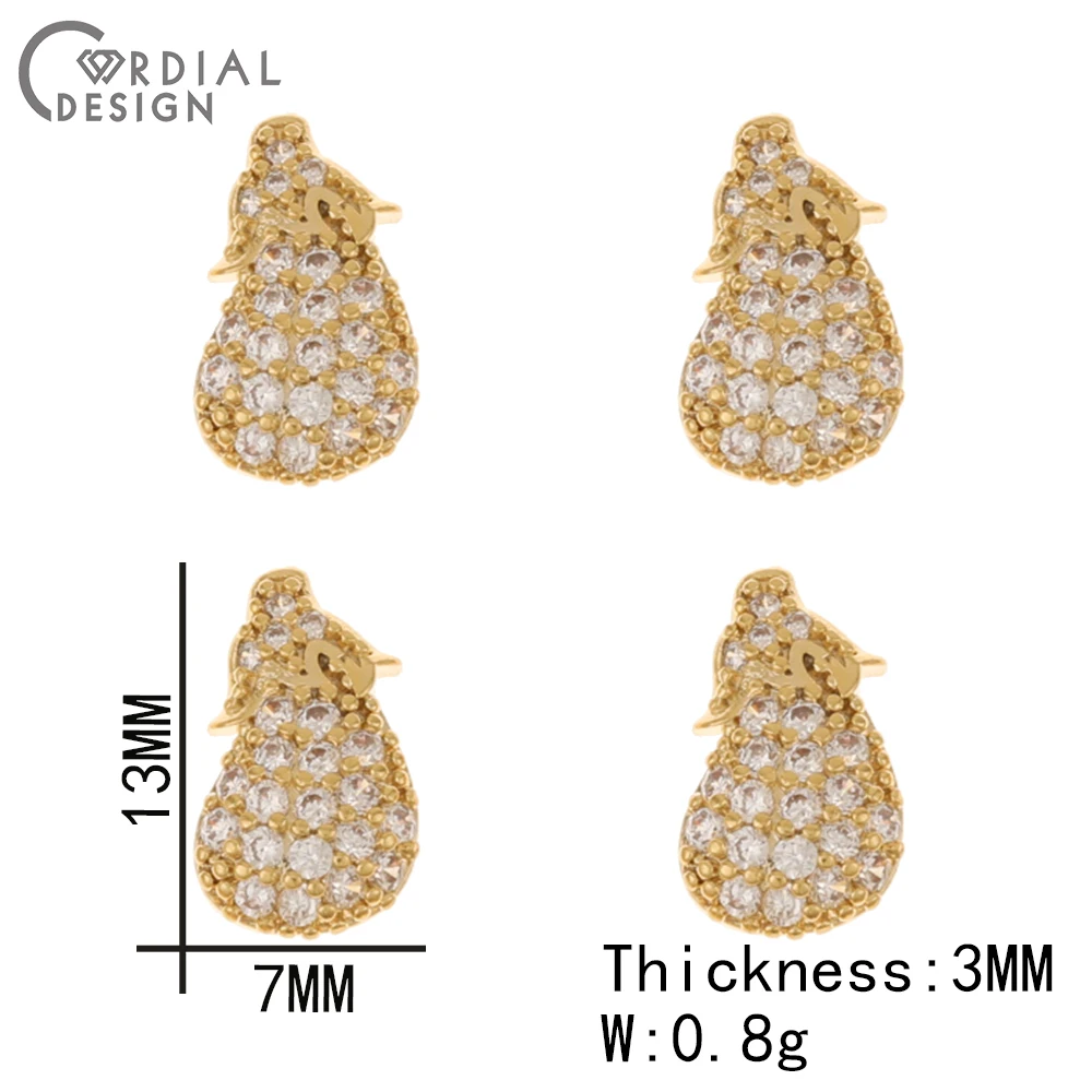 Cordial Design 50Pcs Cubic Zircon/DIY Fingernail Accessories/Genuine Gold Plating/Multi Shapes/Jewelry Findings & Components - cordial