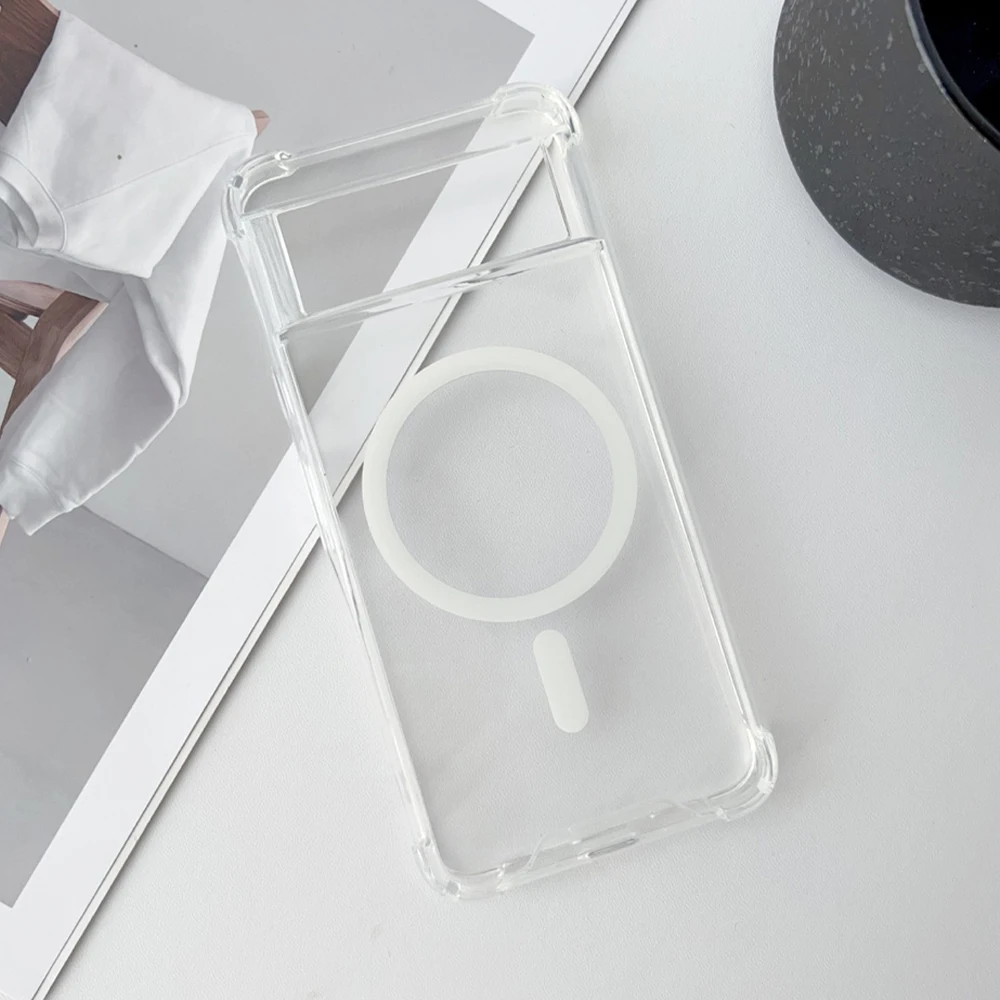 Clear Magnetic Phone Case with Magsafe Wireless Charging and Acrylic Protection