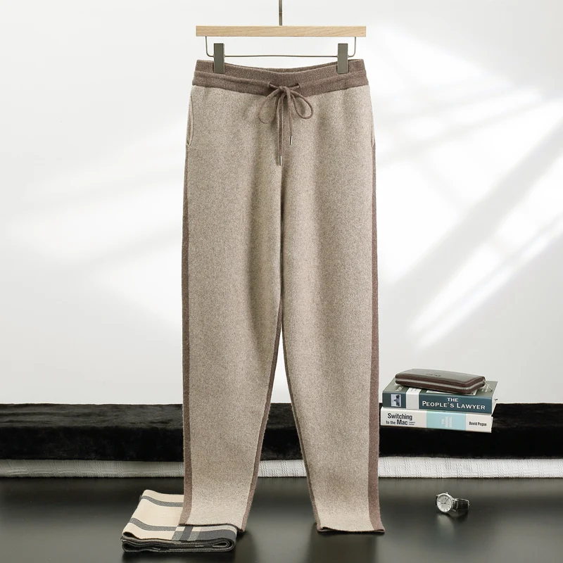 Men's Cashmere Sweater Cashmere Feet Pants Autumn Winter