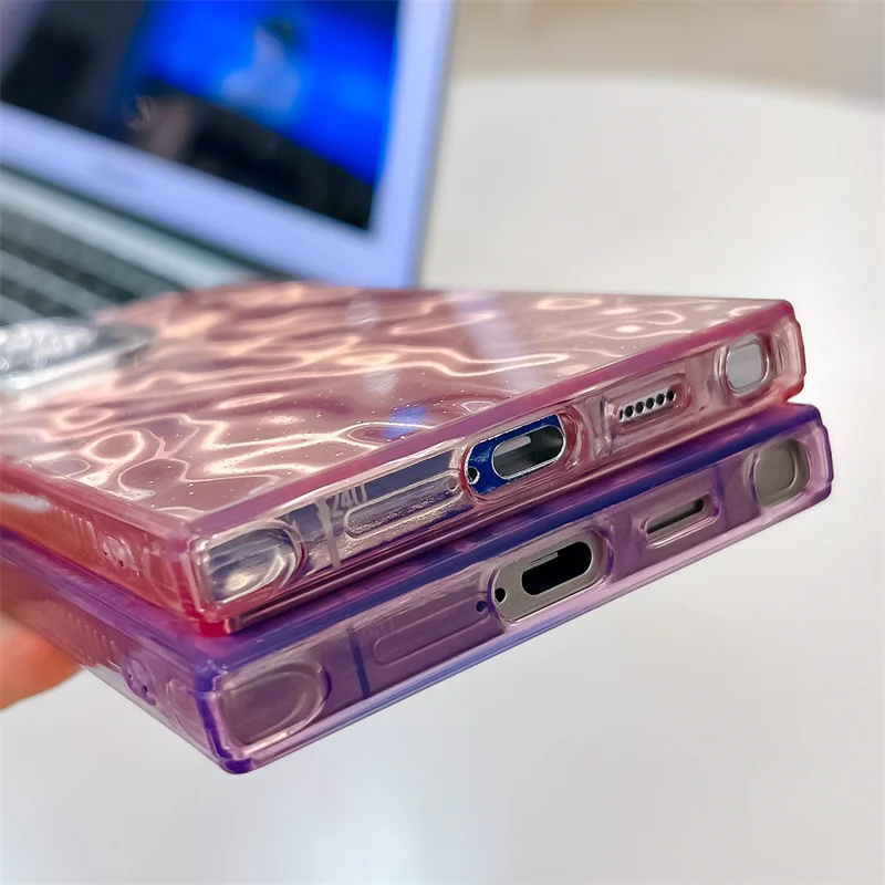 Coque de téléphone pliable en aluminium pour Samsung Galaxy S24 FE Plus S23 Ultra A15 A25 A35 A55 A54, housse de protection rigide en PC pailleté pour appareil photo_voghion.com