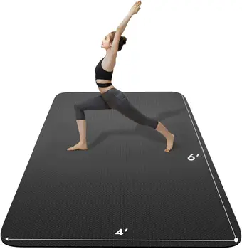 Extra Wide 6x4ft Large Yoga Mat - 1/4 1