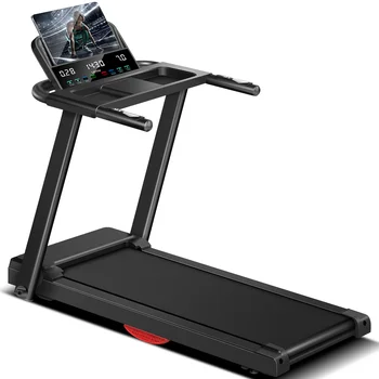 3.0HP Brushless Foldable Home Treadmill | 300LB Capacity | HR Monitor & Dual Shock Absorption | Cup/Phone Holder | Quiet Design 2