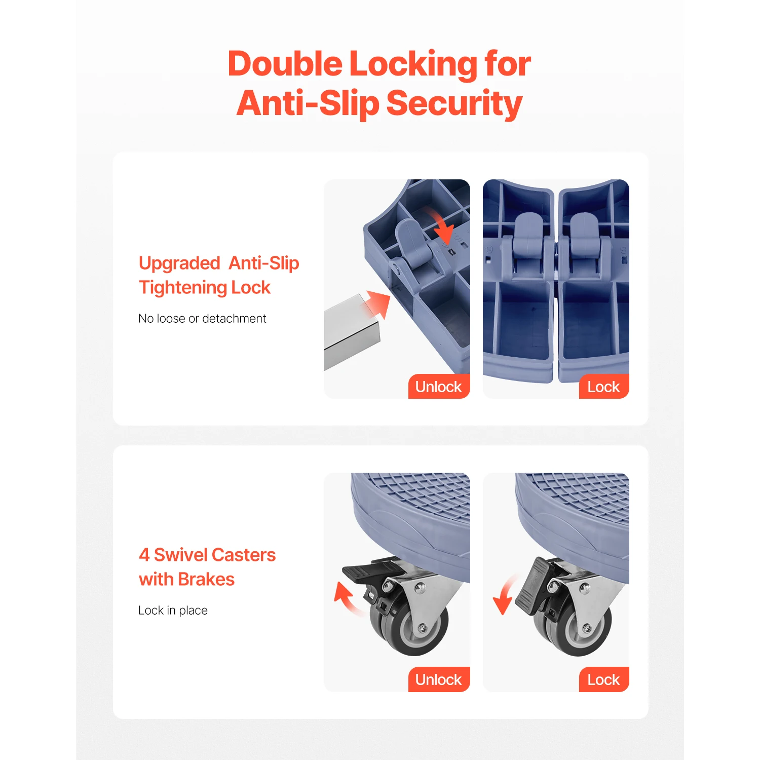 Heavy Duty Trash Can Dolly with Wheels for Plant Caddy