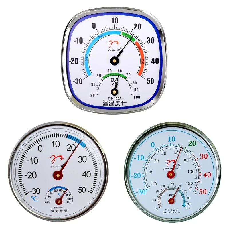 

Wall Thermometer & Hygrometer No Required Indoor Temperature Humidity Dropship