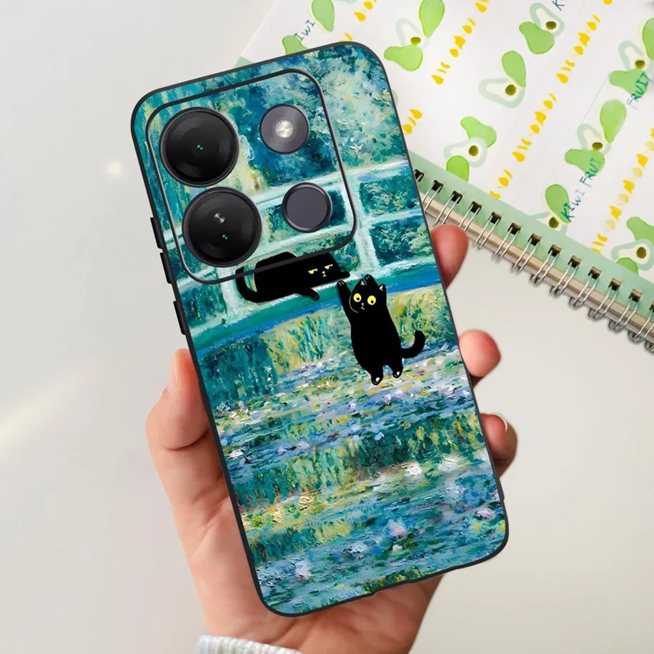 Luxury Marble Soft Silicone Back Cover Phone Case for Infinix Smart 7 Series