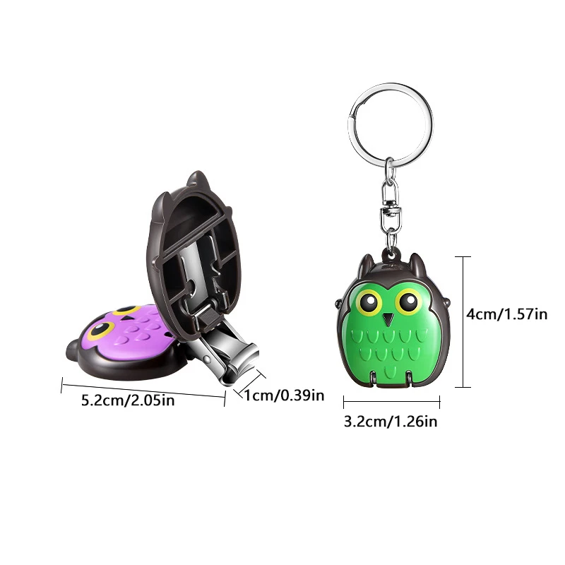 A New Owl Shape Mini Foldable Nail Clipper Travel Portable Nail Clipper With Keychain Manicure Tool