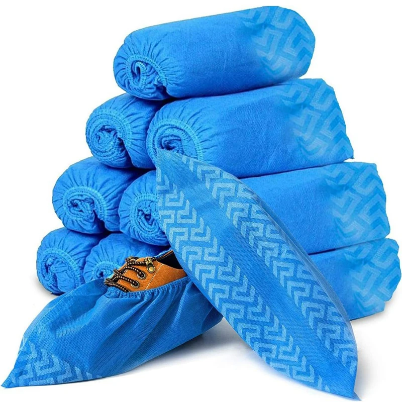 100 PCS Shoe Covers Disposable Non Slip Nonwoven Shoe Booties Tear-Resistant Lightweight Breathable Dust-Proof shoe covers