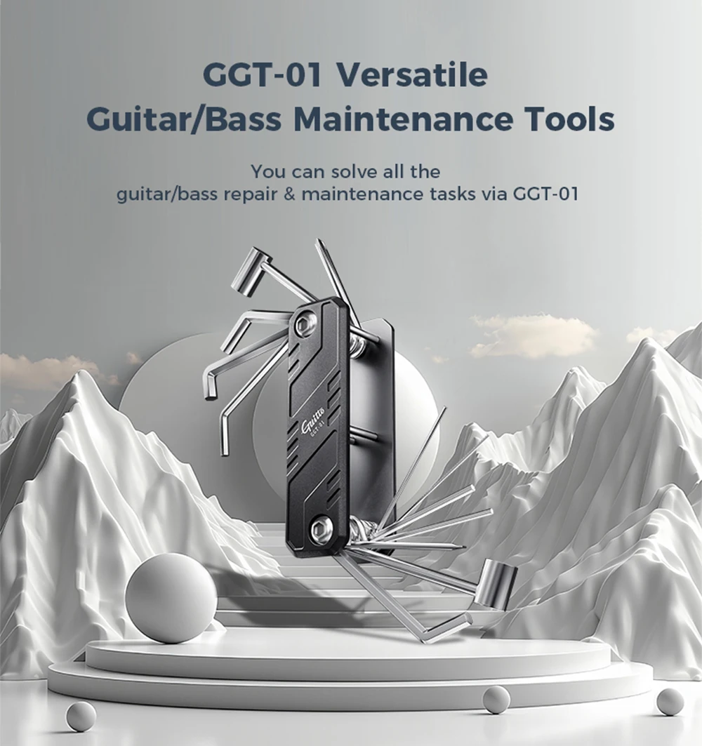GGT-01 Guitto Series Guitar Bass Tunning Tool Multifunctional Repair Tool Set wi