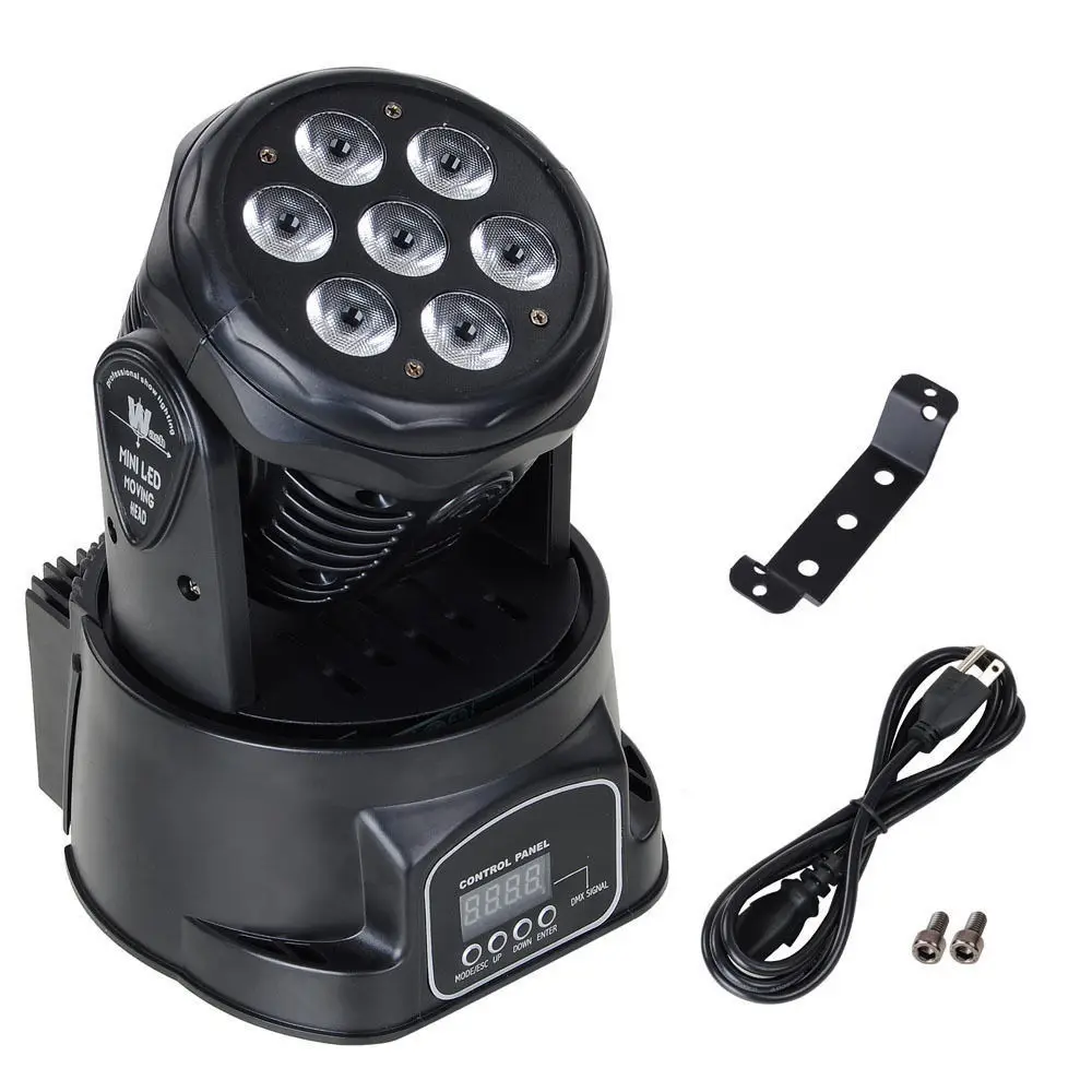 2PCS Mini LED 7x12WRGBW Wash Moving Head Lighting dj disco Ball  14 channels 6